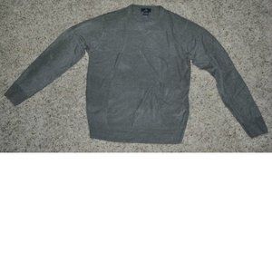 Mens Sweater Dockers Gray Small Long Sleeve Crewneck Square Pattern Soft Acrylic